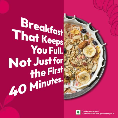Image of True Elements Fruit & Nut Crunch Muesli 700g | Fruit and Nuts | Cereals for Breakfast | Rich in Fibre | Muesli with Oats and Nuts