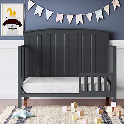 Baby Relax Colton Easy Assembly Toddler Guardrail, Slate Gray