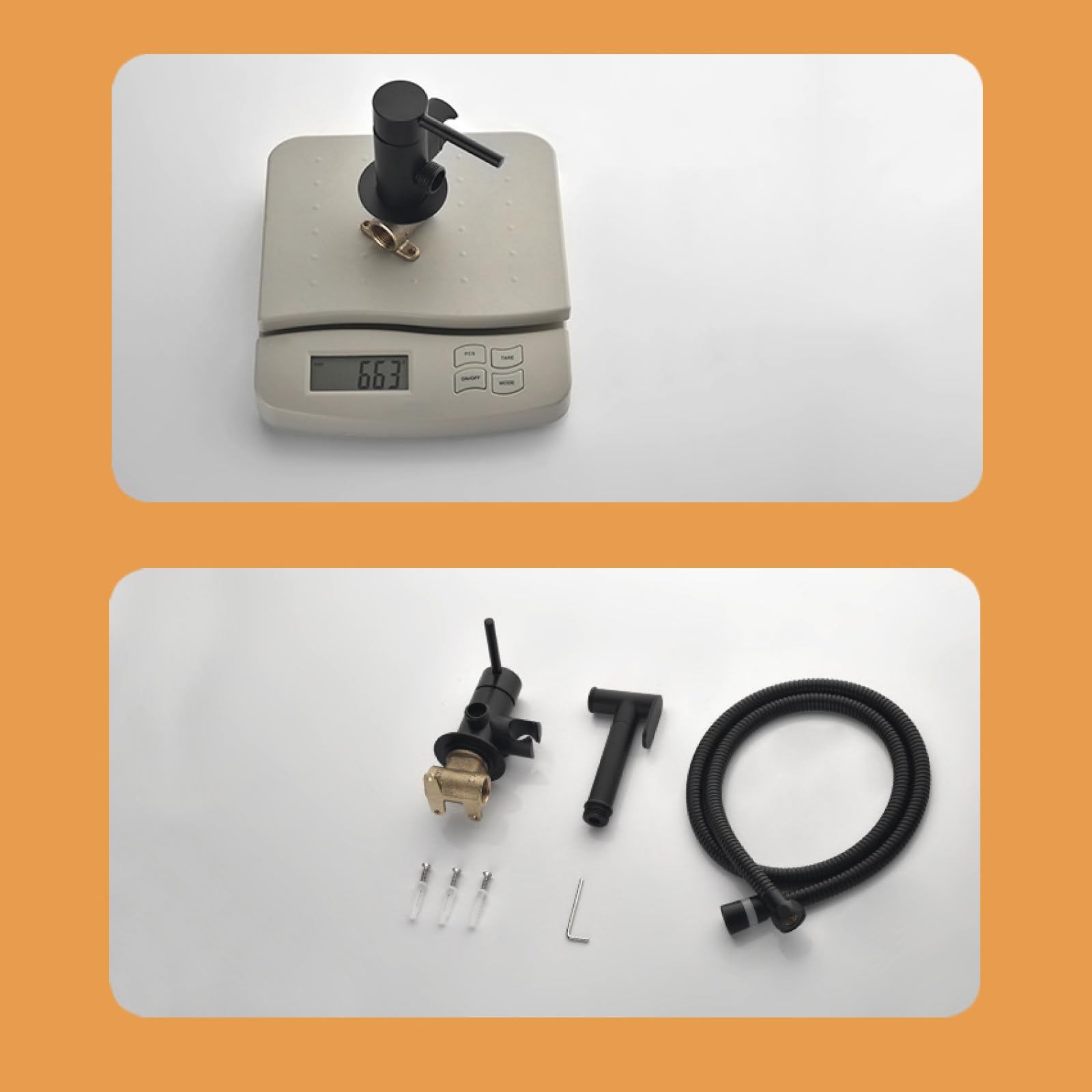 Grifo Bidet para WC Agua Caliente Y Fría Pulverizador De Bidé Latón Grifo WC Higienico Montado En La Pared para Limpieza Del Baño,Gris Pistola