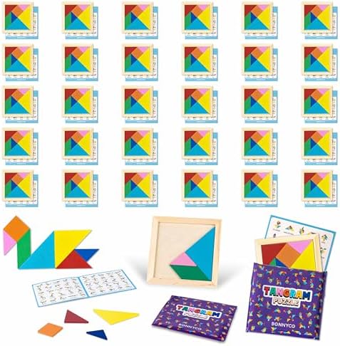 BONNYCO Tangram Infantil Pack 30 Regalos Cumpleaños Niños Colegio...