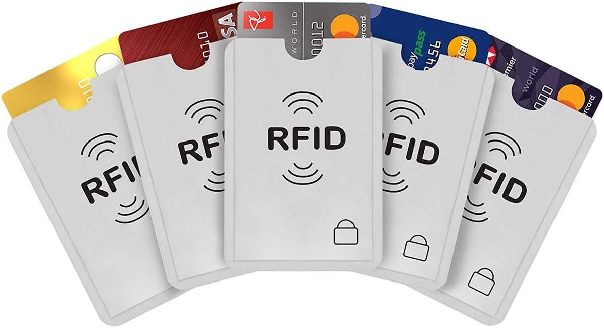 Slim RFID Card Covers for Credit Debit and ATM Cards Contactless Security Shield-image-39