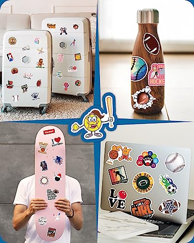 Pcnearty 300 Pcs Sport Stickers For Kids, Water Bottle Stickers, Cute Vinyl Waterproof Hydroflask Phone Skateboard Laptop Stickers, Bulk Sticker Packs For Boys Girls Teens Adults #TOP1