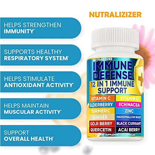 Nutralizizer NTRLZZR-2021 12 In 1 Premium Immune Defense Vitamins - Immune Supplement W/ Vitamin D3 5000 Iu Vitamin С 1000Mg Zinс 50Mg thumb #1