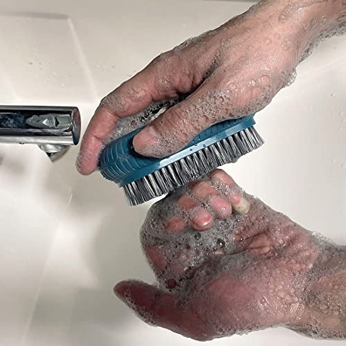 Heavy Duty Large Nail Brush Fingernail Scrub Brush - Hand And Nail Cleaning Brush For Men & Mechanics - Durable Stiff Bristles Nail Scrub Brush, 1 Pcs Blue #TOP2