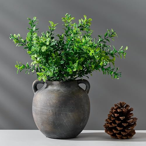 PORCER Ceramic Rustic Vase for Home Decor, 5.8 Inch Terracotta