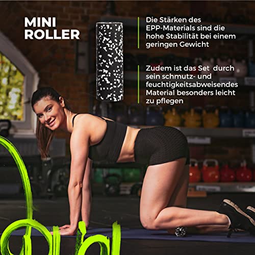 Faszientraining Set Mini Faszienrolle und 8cm Ball – Faszienset zur effektiven Faszien & Triggerpunkt Behandlung – punktuelle Massage inkl. Anleitung - Image 3