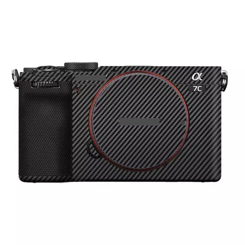 Camera Skin Wrap A7C2 Anti-Scratch Sticker Coat Vinly Protective Film Body Protector Decals Cover for Sony A7CR A7C II (Carbon Fiber Black)