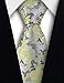 Floral Ties for Men Silk Men Tie Fashion Necktie Clip and Pocket Square Cufflinks Sets (6102-26)