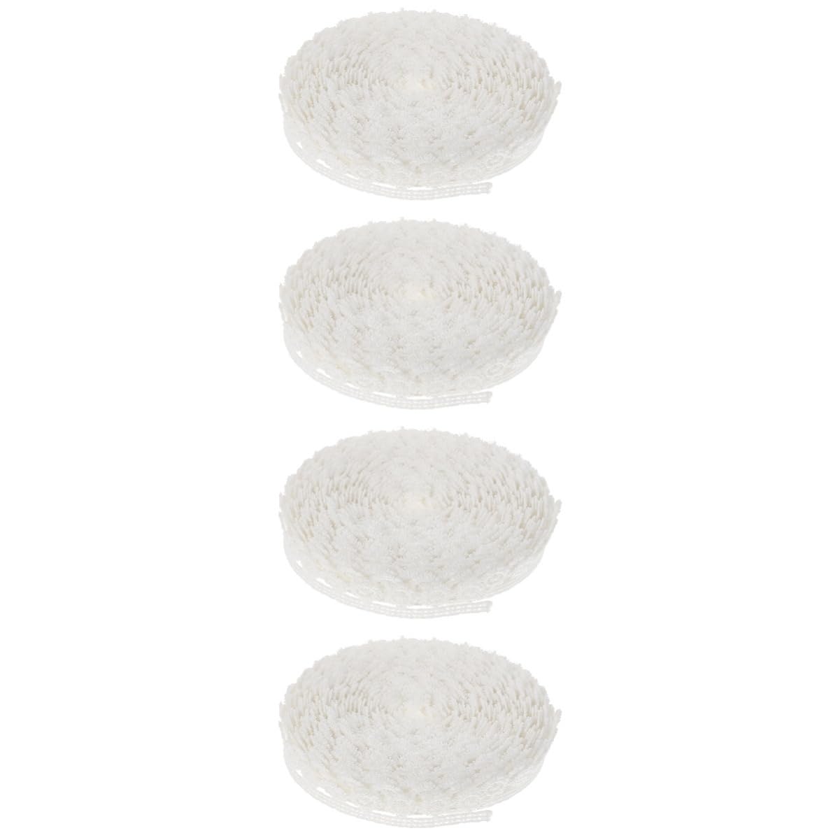SHINEOFI 4rollos Cinta De Encaje Decorativa De Material Para Manualidades Para Vestidos De Novia y Decoración De Ropa Bordado Elegante Para Costura y Accesorios Yardas De Encaje