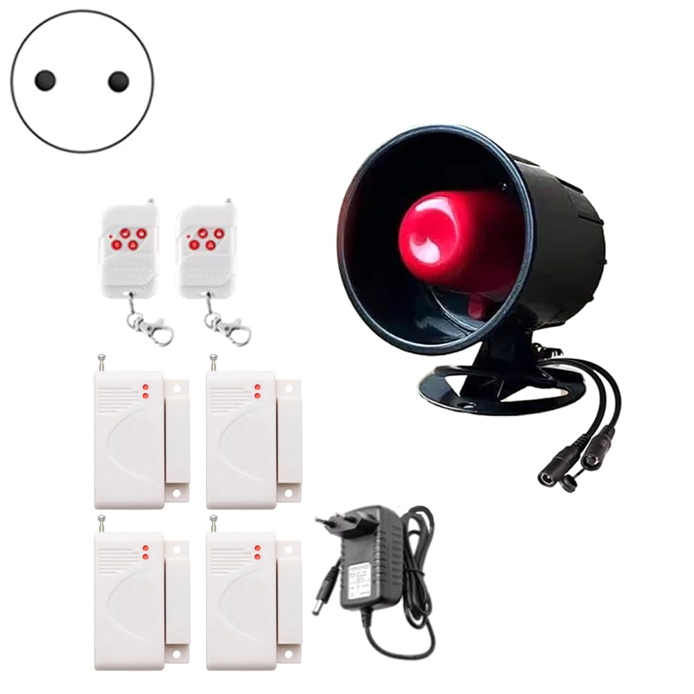 Wireless 433 MHz Alarm Sirenensystem für Den Schutz der zu Hause mit Einbrecher Des Tür mit Türsensor Langstrecke Einfach zu Installierende EU -Stecker