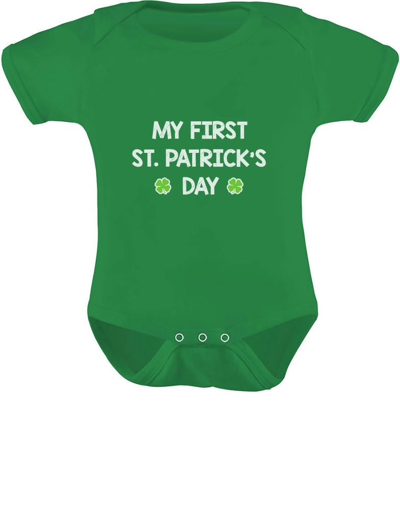 TeeStars - My First St. Patrick's Day - Cute Infant Irish Clover Baby Bodysuit Newborn Green