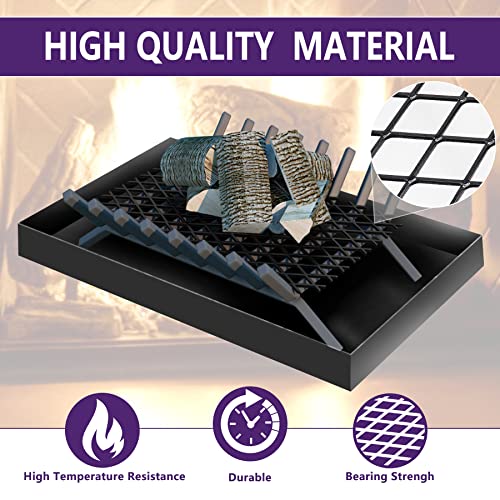 Mxclimate Ember Retainer for Fireplace Grate, Keep Burning Embers from Falling, Fire Place Asseccories for Indoor Outdoor,Fire Pits,Camping (16 x 10 Inch) - Thumbnail 3