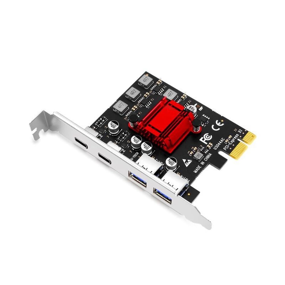 Adaptador de tarjeta de expansión PCIe con conectores USB 3.2 Gen1 7