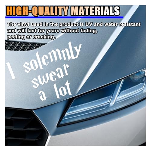Image of BDZMC I Solemnly Swear A Lot Sticker Decal, Funny Bumper Sticker, Waterproof Vinyl Decal, Automotive Exterior Decoration Sticker Decal for Cars, Trucks, Bumpers, Laptops, Windows, Wall
