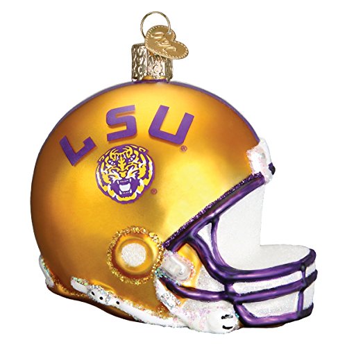 Old World Christmas LSU Louisiana State University Glass Blown Christmas Tree Ornaments (Helmet)