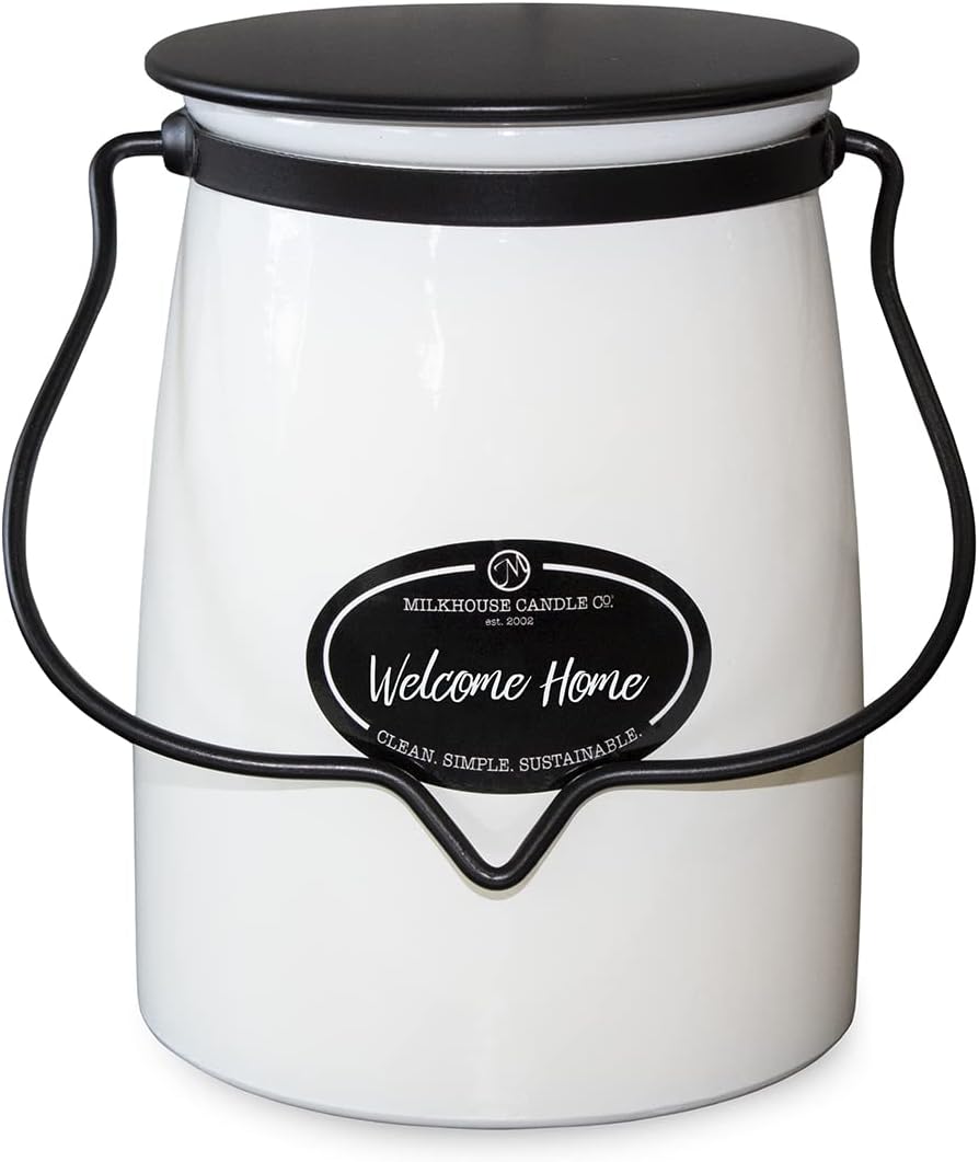 Milkhouse Candle Creamery Scented Soy Candle: Butter Jar Candle, Welcome Home, 22-Ounce