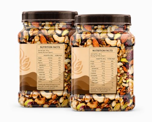 Image of Auravita Healthy Nutmix 500 * 2 gm, Dried Almonds, Black Raisins, Cashewnuts, Cranberries, Green Raisins & Many More(Pack of 2)