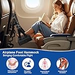 Foot Hammock for Plane Travel, Portable Foot Rest Leg Hammock for Airplane, 2 Straps with an Adjustable Length, Provides Relaxation and Comfortable for Long Flight - Image 5