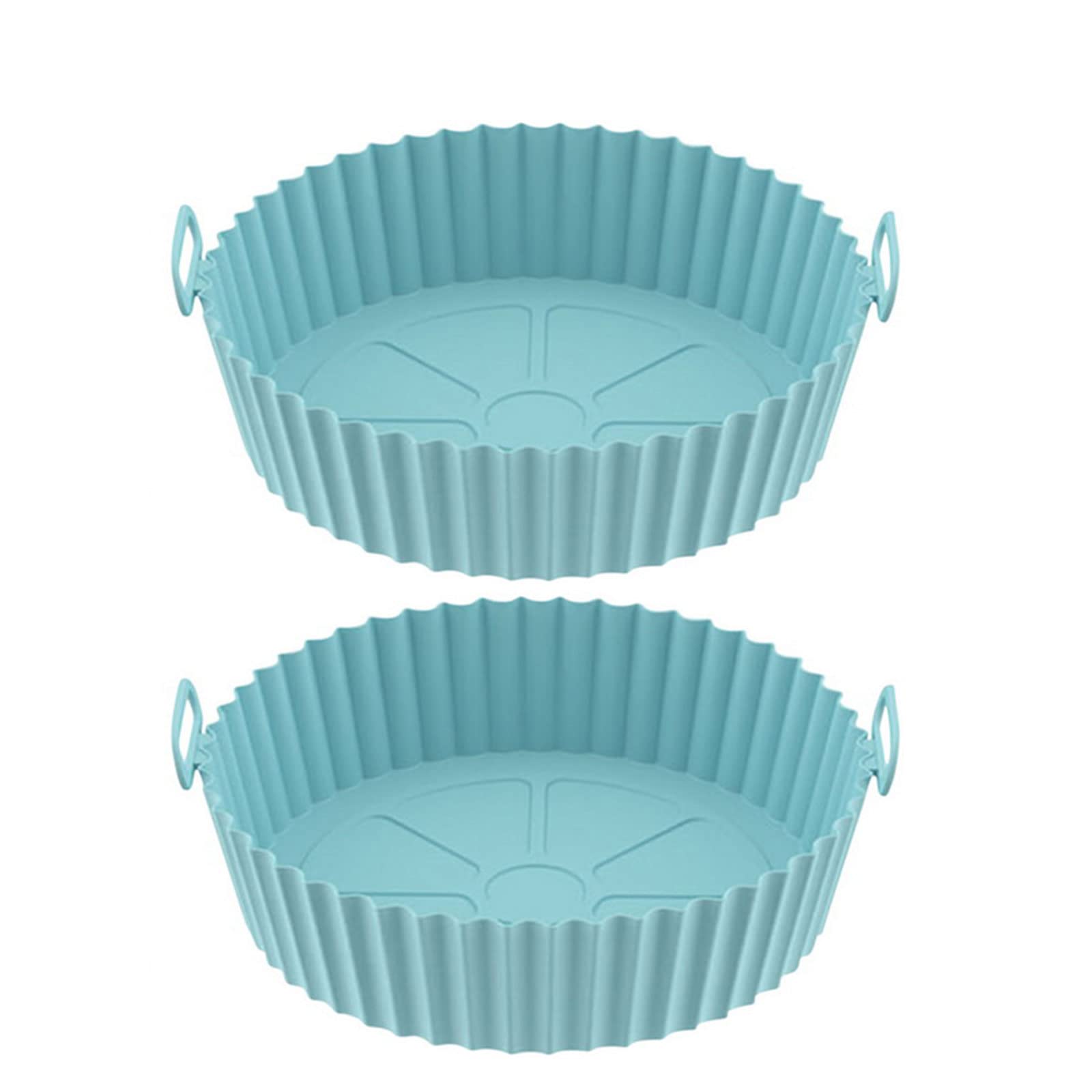 Mekalero 2Pcs Air Fryers Silicone Pot Replacement Non Stick Liners Grill Pan Baking Tray Kitchen Tool Air Baking Tray for Oven Nonstick