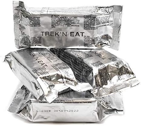 Emergency ration army survival food pack Outdoor Biscuits 125g NATO Army Prepper 4.4 oz pack MRE dried food crackers (5 pack x 4.4 oz)