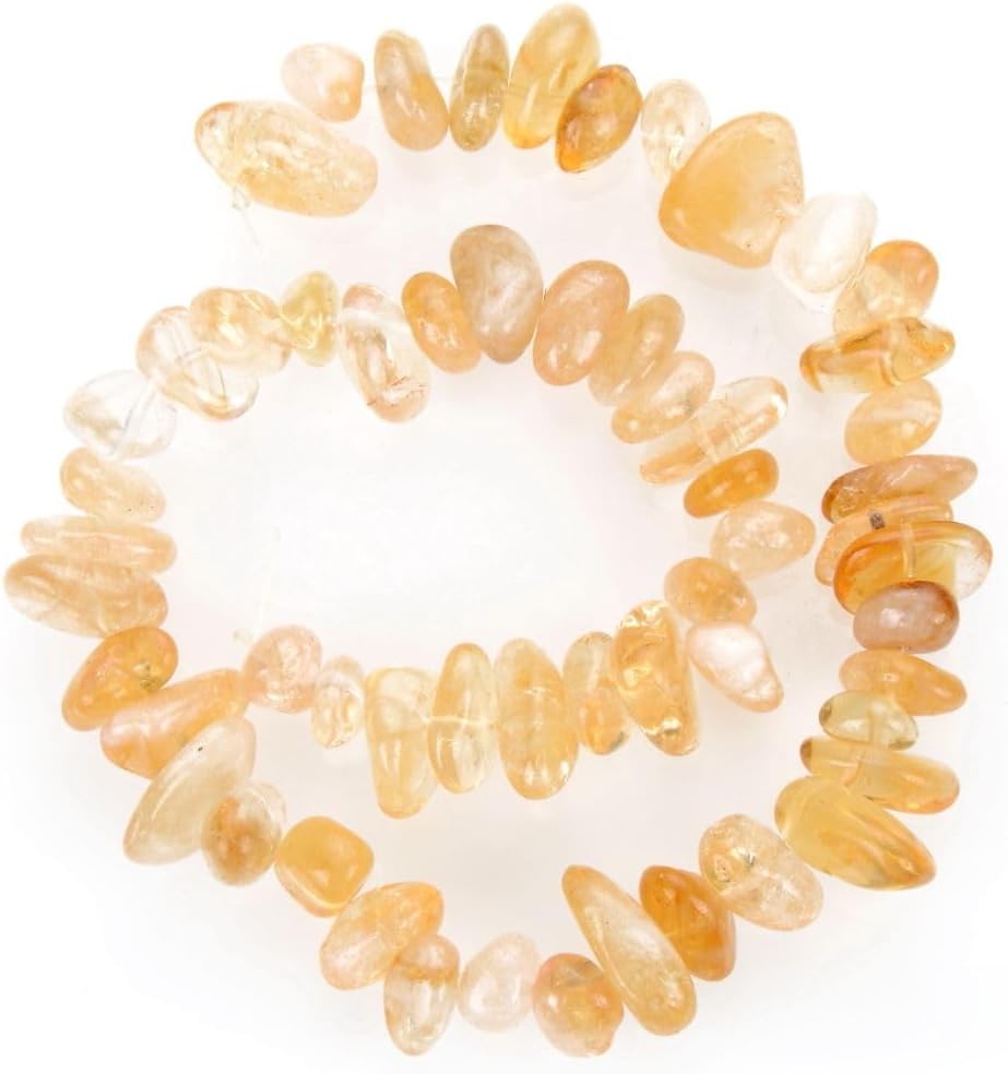 Adabele 45 Inch Natural Citrine Yellow Crystal Gemstone Flat Coin Chip Beads 7-12mm Irregular Gem Stone Spacer for Jewelry Making GZ7-4