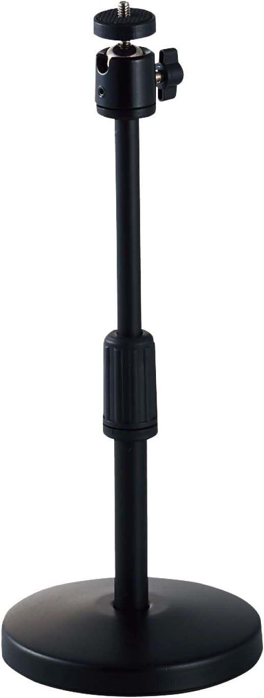 ELECOM Webcam Stand Easy Height & Angle Adjustable, Supports 1/4 Interface (6mm) Webcam (UCAM-DSARMBK)