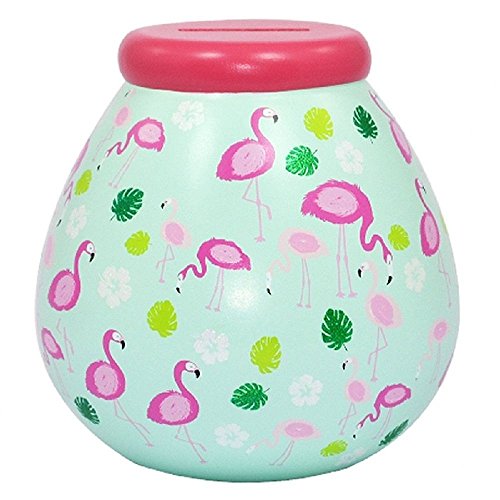 Flamingo Pots of Dreams Money Pot Save Up & Smash Money Box Gift
