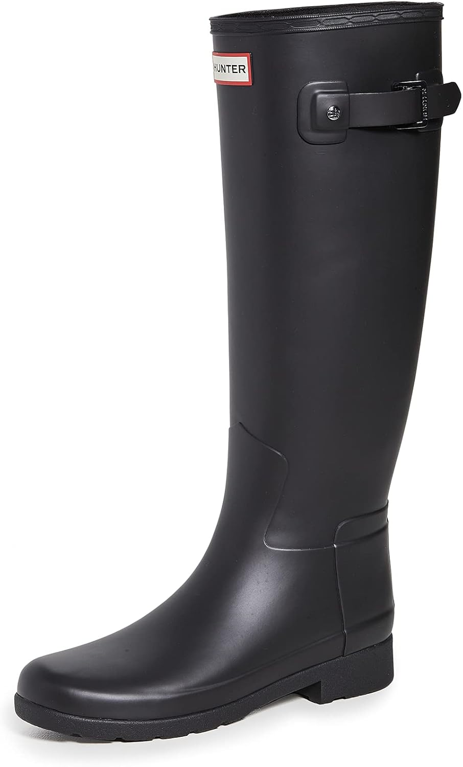 Hunter Footwear Women's Refined Tall Rain Boot, Black, 9