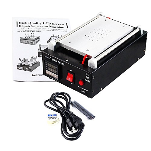 YOUYUE iMAX LCD Screen Separator Machine Touch Screen Digitizer Removal Cell Phone LCD Glass Plate Build-in Pump Vacuum Repair LCD Screen for Smart Mobile Phone 7 Inch and Below