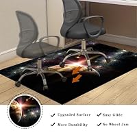 Gaming Bürostuhl Unterlage für Hartböden, Bodenschutzmatte Bürostuhl Teppich, Computerstuhl Teppiche, Schreibtischstuhl Unterlage, Schutzmatte für Laminat, Stuhlmatte für Home Office 140 x 160 cm – Ansicht 4
