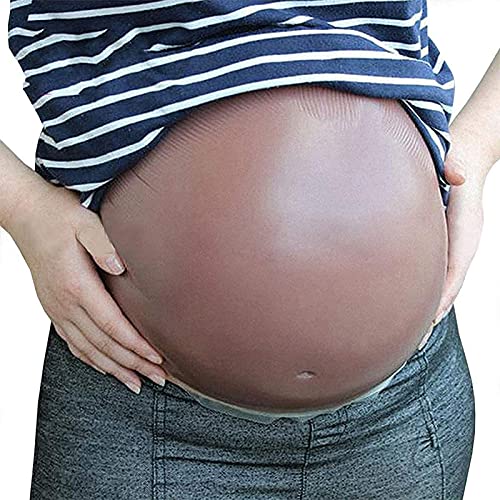 VIETOL Vientre de Embarazada Falso, Traje de Vientre Falso de Silicona Suave de sensación Real, Ideal para fotografía Actor Performance Prop Cosplay Spoof