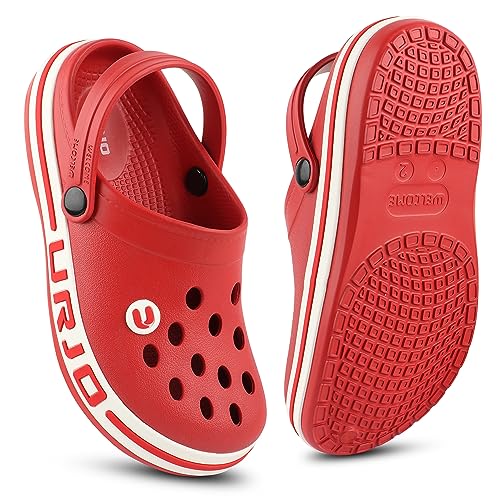Image of URJO Streak Kid's Clogs /Sandals with Adjustable Back Strap Ultra Soft & Flexibility Anti Skid Comfortable Waterproof Daily Mules Clogs /Sandals Boy's & Girl's