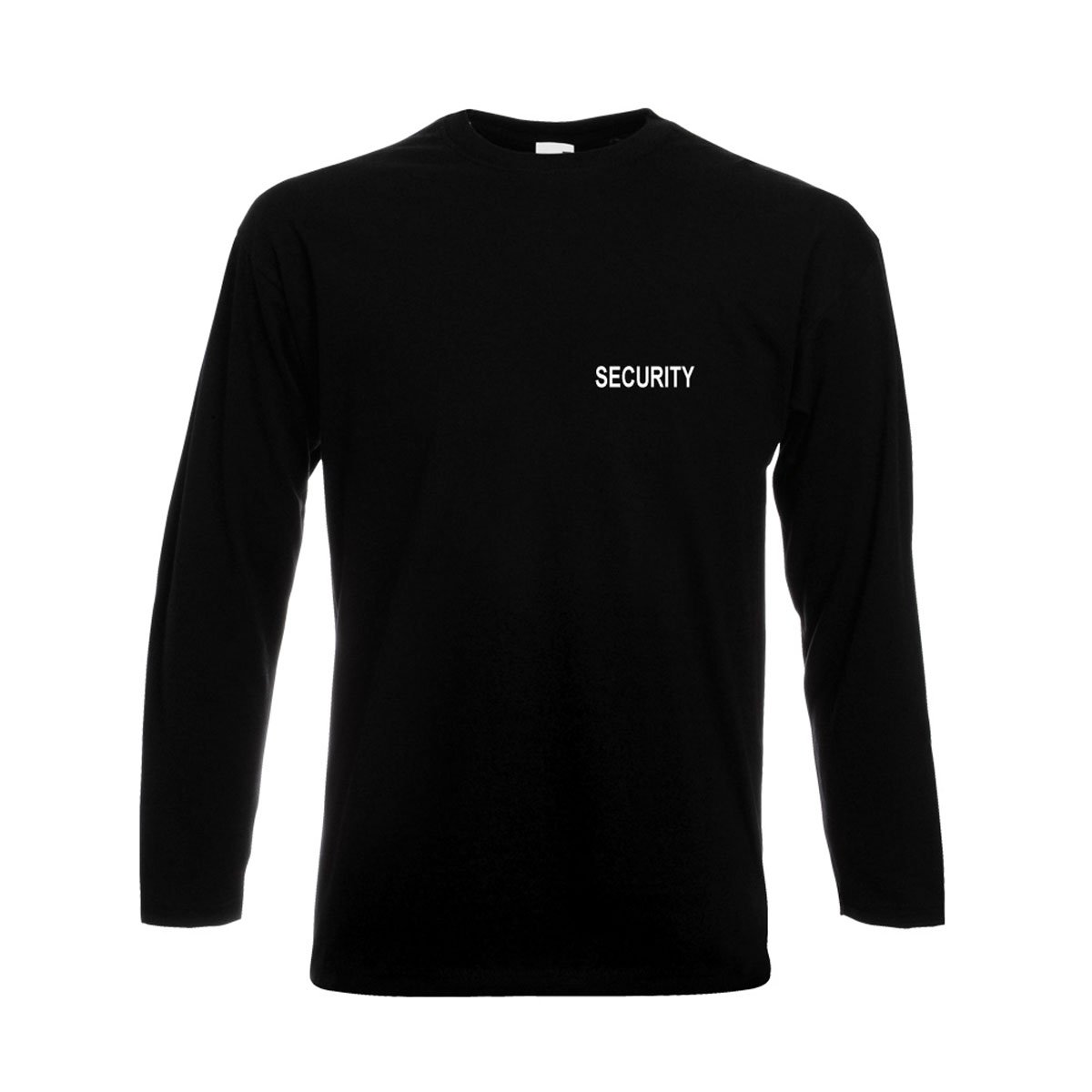 Workwear World Embroidered 'Security' Doorman Bouncer Classic Long Sleeve Work T-Shirt (S) Black