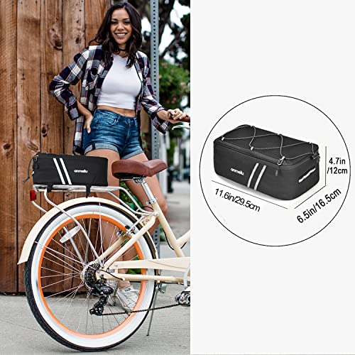 Anmeilu Bike Rack Bag, Rear Trunk Bicycle Bag, Bike Saddle Bag For Cargo Storage Carrier, Travel Luggage Pannier Pack Small, Saddle Bag Bicycle Ebike Pouch, Riding Cycling Waterproof #TOP1