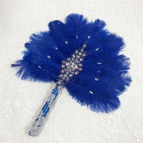 Éventail de plumes pliable et éventail à main de dinde pour événements