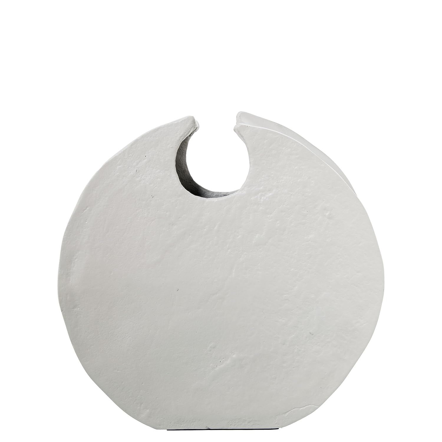 Vase en aluminium blanc de 31cm design moderne épuré pour salon