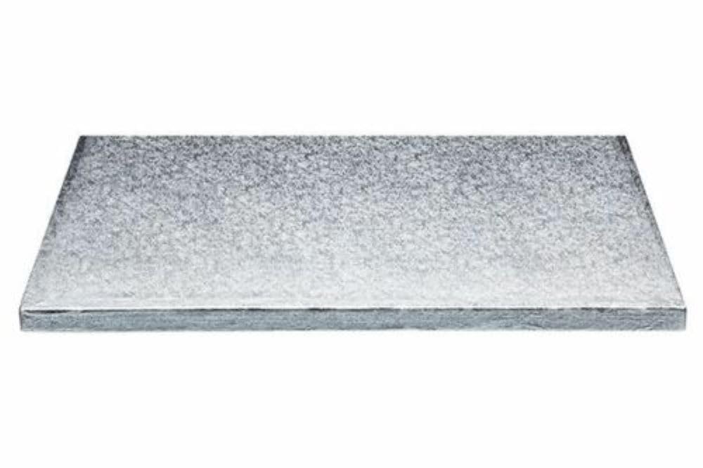Doric Silver Rectangle Cake Board Drum Approx 18 x 12 (470 x 310mm), 12mm Thick. (1)