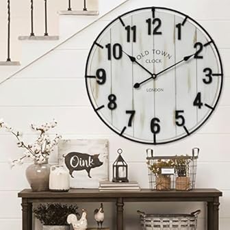 8 Wood Farmhouse Wall Clocks product image