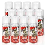 Pack 12 Laca de Pelo Color Plata Purpurina 100ml - Spray Colores para Cabello Rápida coloración, Lavable