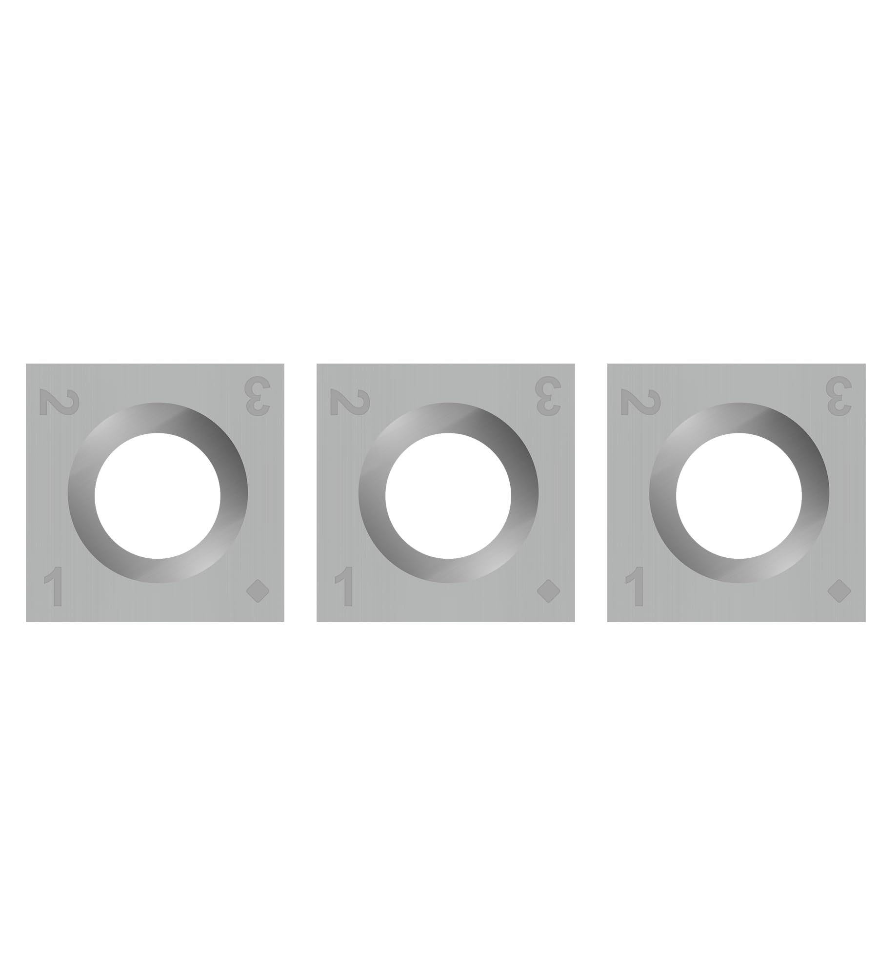 CDBP 14mm(0.55'') Square Carbide Replacement Inserts for Woodturning and Woodworking Spiral Helical Planer Cutter Head, 3pcs