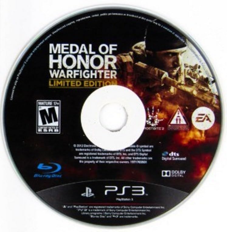 MEDAL OF HONOR WARFIGHTER LIMITED EDITION PS3 PLAYSTATION 3 VIDEOGAME (USED) ($12.00)