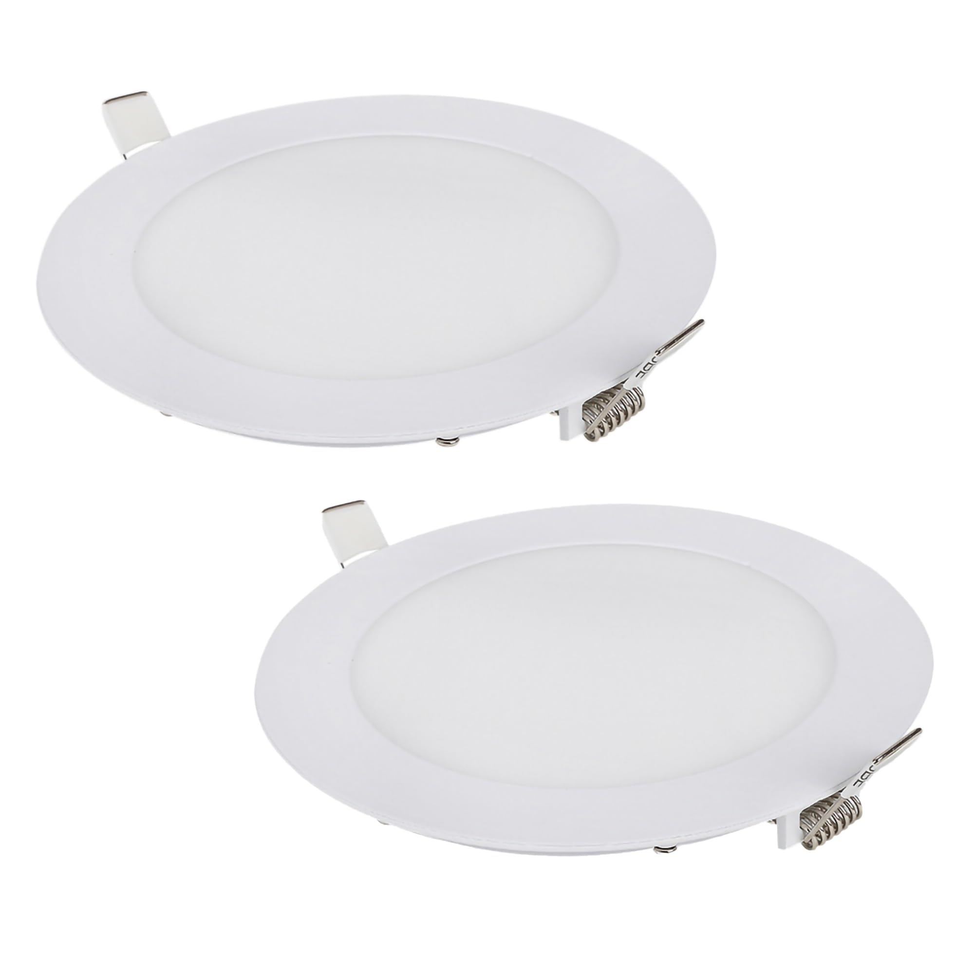 Panel De Luz LED Empotrable 6000K-Blanco Frío Lámpara De Techo De Oficina Ultra Delgada No Regulable Focos para Pasillo Escenario Oficina (Color : Round, Size : 12W)