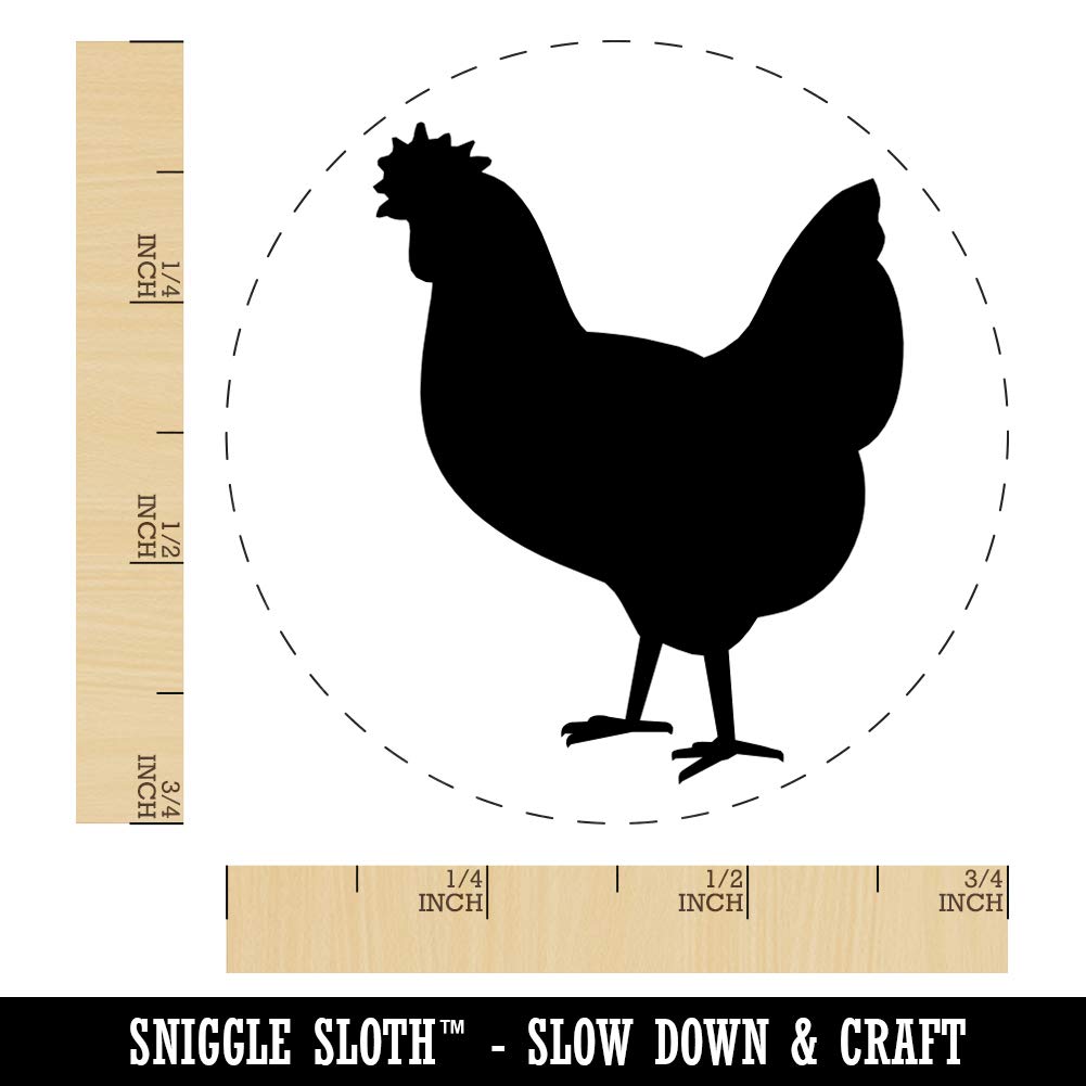 Chicken Standing Solid Rubber Stamp for Stamping Crafting Planners - 3/4 Inch Small