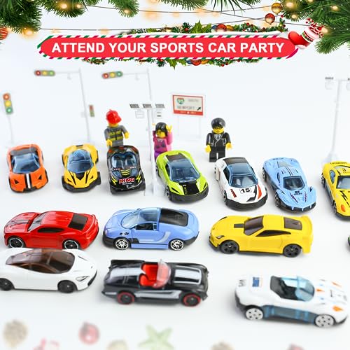 Advent Calendar 2026,Cars 24 Days Christmas Countdown Toys Set, 8 Holiday-Themed Cars And Accessories with Playmat, Gift & Toys for Kids 3 Years Old & Older - image 3