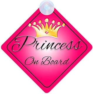 mybabyonboard UK Princess on Board Car Sign for Children/Baby Girls Non Personalised Character Theme Princess001