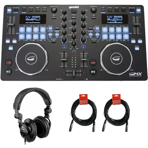 Gemini Sound GMX Media USB DJ Computer Controller Bundle with Polsen HPC-A30 Closed-Back Studio...
