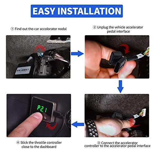 YIBEICO Throttle Response Controller, 9 Drive 9-Mode Smart Electronic Racing Pedal Accelerator for Toyota 4Runner Tundra Land Cruiser(J200) Prius Camry Corlla Lexus GX 460 (898) by YIBEICO - Image 6