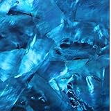 Mother of Pearl Shell Inlay Veneer for DIY or Professional Inlay Embellishments - Sustainable New Zealand Cobalt Blue- with 3M Double Sided Tape Backing - 9.45'X2.75'