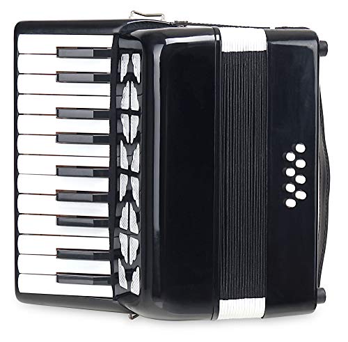 Classic Cantabile Secondo Junior 8-Bass Akkordeon (22 Diskanttasten, 8-Basstasten, inkl. Tragerriemen und Gigbag) schwarz