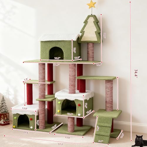 Árbol para gatos extra grande de 74 pulgadas de alto miniatura 2